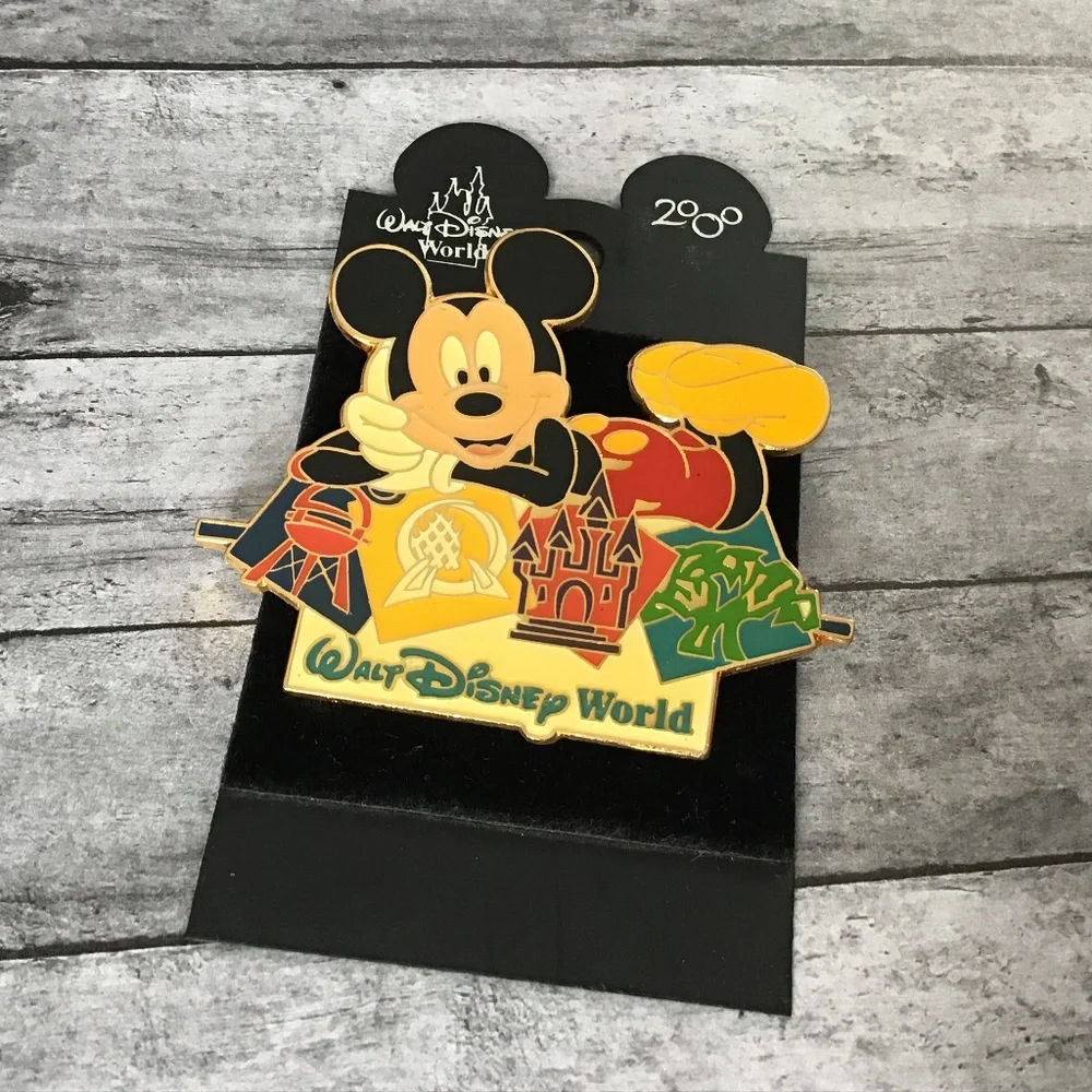 Walt Disney World 4 Parks Vintage 2000 Pin Retired Epcot Magic Kingdom